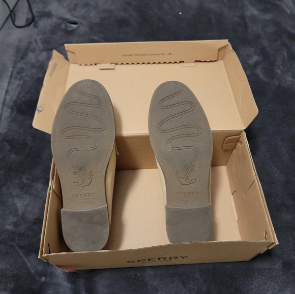 Sperry Topsider Loafers Ladies Boat Shoes Size 7.5 Waypoint Smoking Slip in Tan - Picture 2 of 4